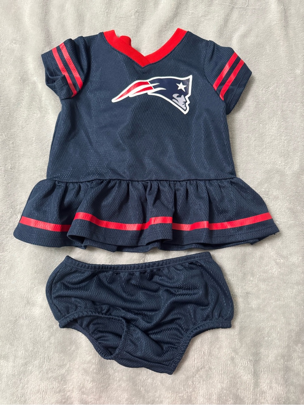 NFL Navy Infant Team Apparel 3-6M Set with Red Logo Accent